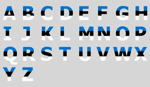 3D Flag of Estonia on text Stock Illustration