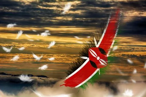 3D Flag on feathers Photos