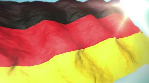 3d flag Germany Stock Footage 10736451