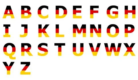 3D Flag of Germany on text Stock Illustration