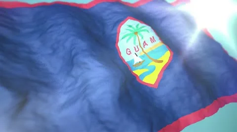 3d flag Guam Stock Footage 10736553