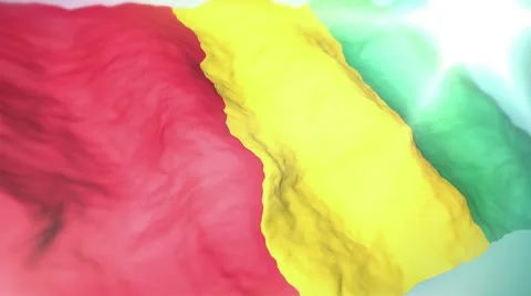 3d flag Guinea Stock Footage 10736577