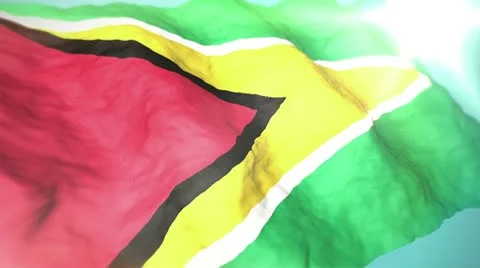 3d flag Guyana Stock Footage 10736487