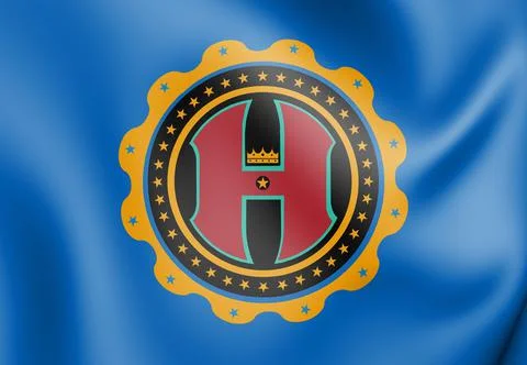 3D Flag of Hamilton County (Ohio), USA. 3D Illustration. Illustrazione stock