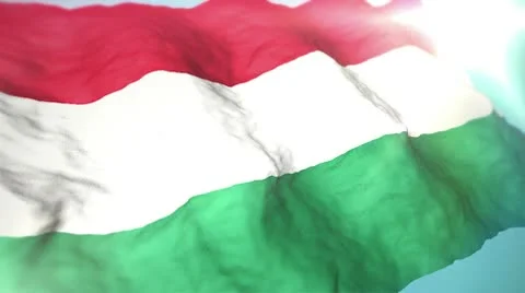 3d flag Hungary Stock Footage 10736469