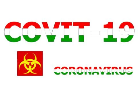 3D Flag of Hungary on text Stock Photos