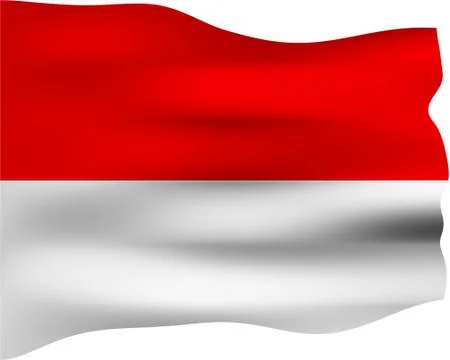 3D Flag of Indonesia Stock Illustration