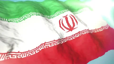 3d flag Iran Stock Footage 10736536