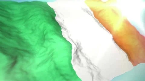 3d flag Ireland Stock Footage 10736460