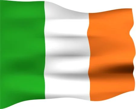 3D Flag of Ireland Stock Illustration