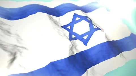 3d flag Israel Stock Footage 10736401