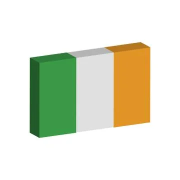 3D flag of Ivory Coast Stock Illustration