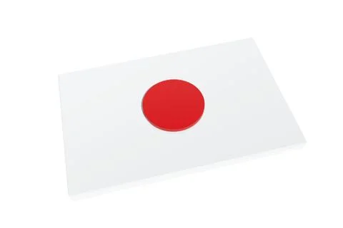 3d flag of japan Stock Illustration
