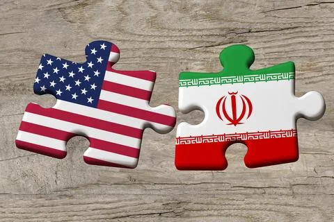 3D Flag on jigsaw puzzle pieces Stock Illustration