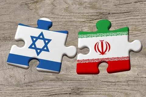 3D Flag on jigsaw puzzle pieces Stock Illustration