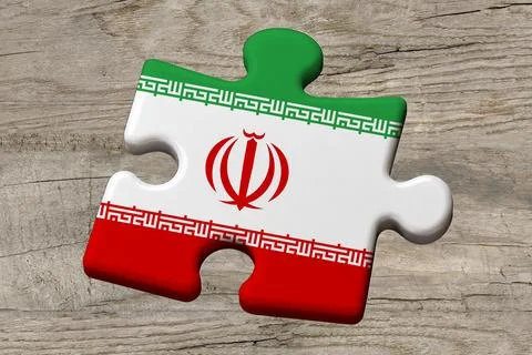 3D Flag on jigsaw puzzle pieces Stock Photos
