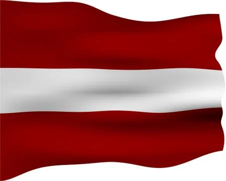 3D Flag of Latvia Stock Illustration