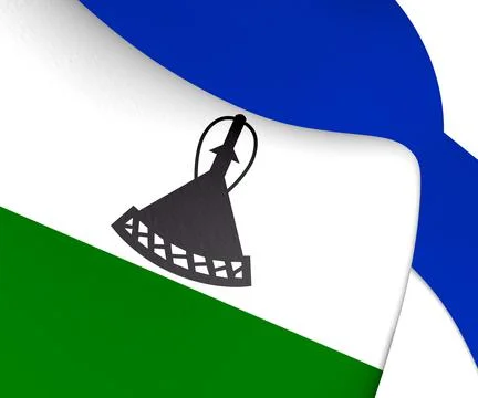 3D Flag of Lesotho. 3D Illustration. Stock Illustration