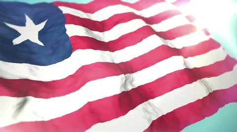 3d flag Liberia Stock Footage 10742160