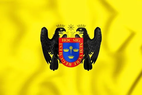 3D Flag of Lima, Peru. 3D Illustration. Stock Illustration