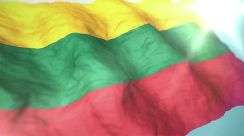 3d flag Lithuania Stock Footage 10742069