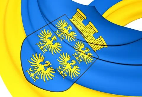3D Flag of Lower Austria. 3D Illustration. Stock Illustration