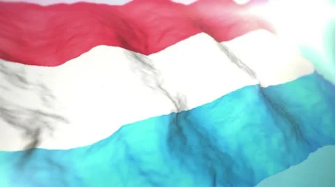 3d flag Luxembourg Stock Footage 10742199