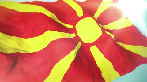 3d flag Macedonia Stock Footage 10742059