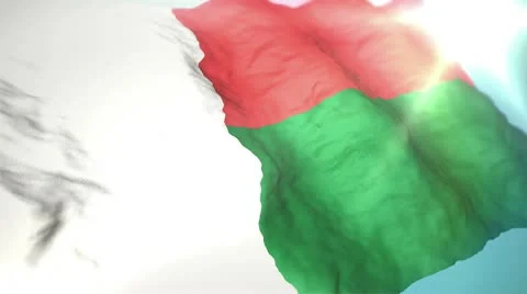 3d flag Madagascar Stock Footage 10742050