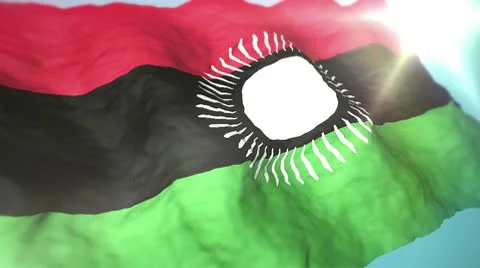 3d flag Malawi Stock Footage 10742196