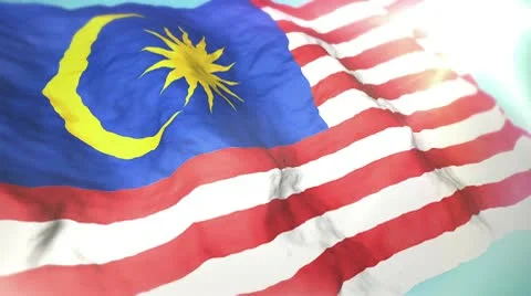 3d flag Malaysia Stock Footage 10742053