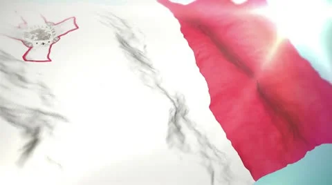 3d flag Malta Stock Footage 10742163