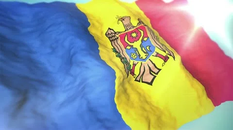 3d flag Moldova Stock Footage 10742202