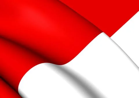 3D Flag of Monaco. 3D Illustration. Stock Illustration