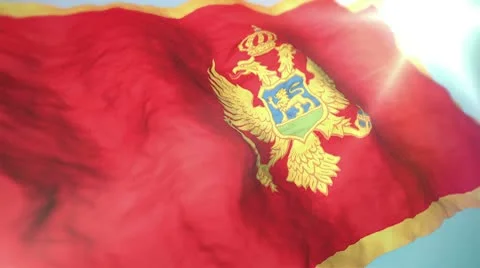 3d flag Montenegro Stock Footage 10741996
