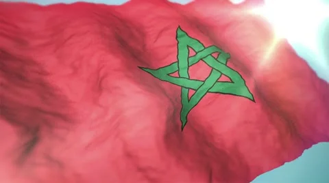 3d flag Morocco Stock Footage 10742000