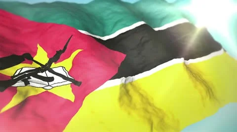 3d flag Mozambique Stock Footage 10741988