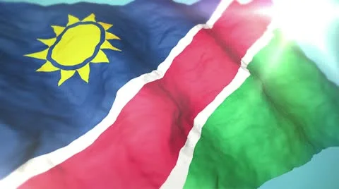 3d flag Namibia Stock Footage 10742326