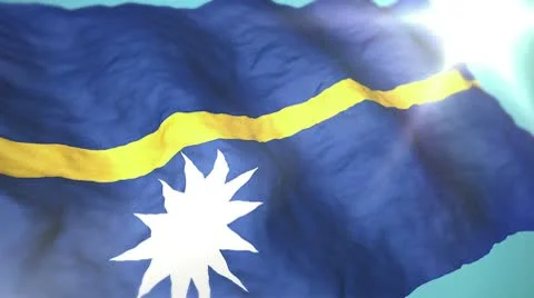 3d flag Nauru Stock Footage 10742323