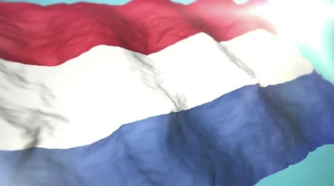 3d flag Netherlands Stock Footage 10742317