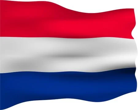 3D Flag of Netherlands Stock Illustration
