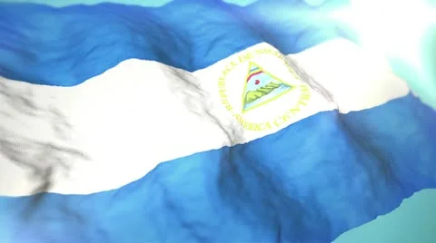 3d flag Nicaragua Stock Footage 10742274