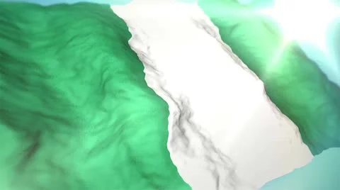 3d flag Nigeria Stock Footage 10742270