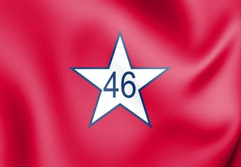 3D Flag of Oklahoma (1911-1925), USA. 3D Illustration. Stock Illustration
