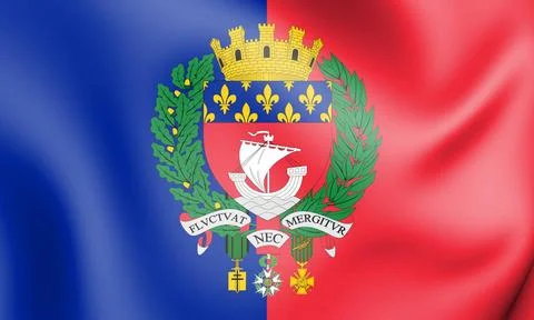 3D Flag of Paris 3D Flag of Paris, France. 3D Illustration. Copyright: xZo... 写真素材