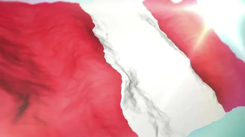 3d flag Peru Stock Footage 10751318