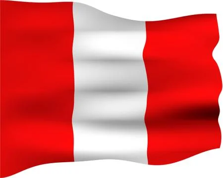 3D Flag of Peru Stock Illustration