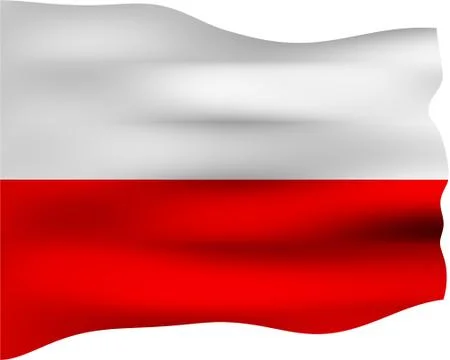 3D Flag of Poland Stock Illustration