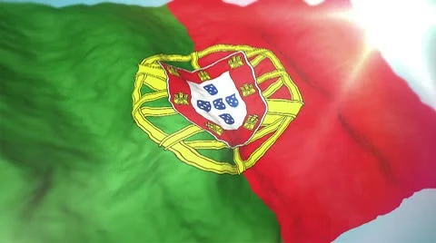 3d flag Portugal Stock Footage 10751375