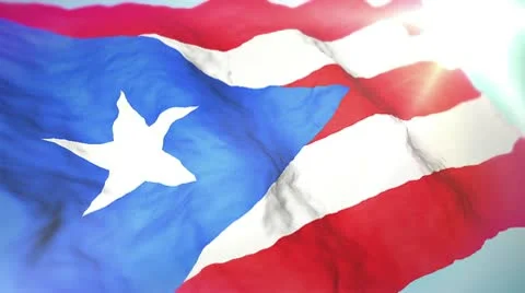 3d flag Puerto Rico Stock Footage 10751298